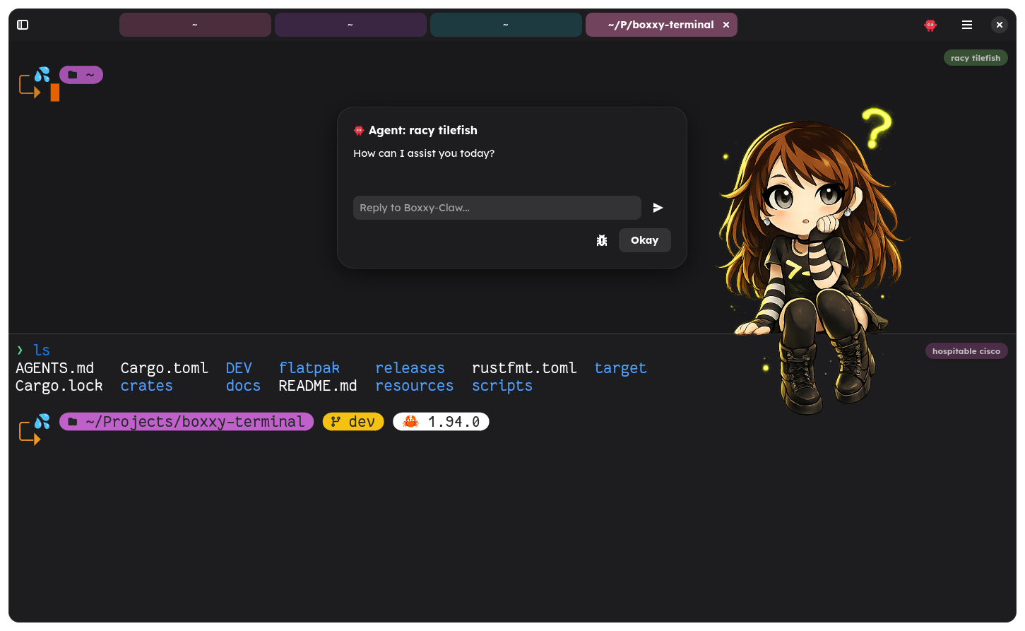 Boxxy Terminal Interface